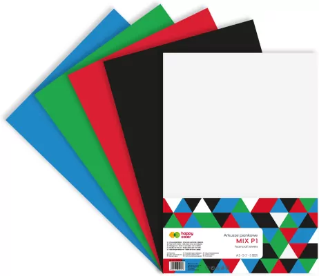 Arkusze piankowe 50x70 mix P1 HAPPY COLOR