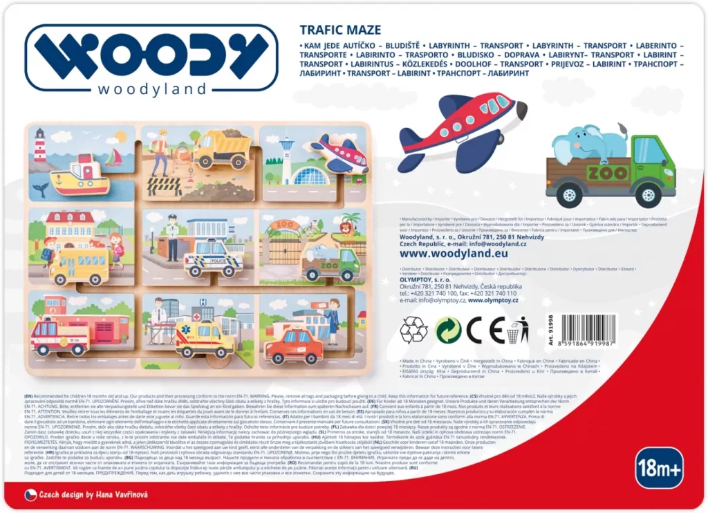 Drewniany labirynt Pojazdy i ruch 91998 Woody - tantis.pl