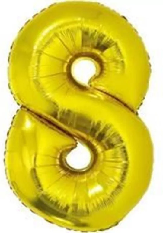 Balon foliowy 8 złoty 35cm - tantis.pl