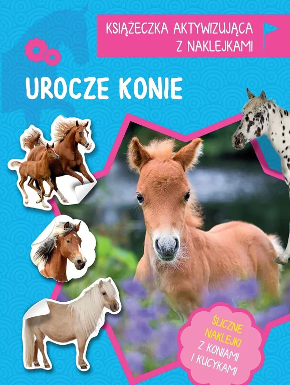 Książeczka aktywizująca z naklejkami. Urocze konie - tantis.pl