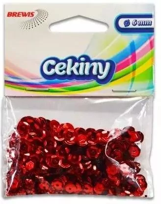 Cekiny błyszczące B 120 czerwony - tantis.pl
