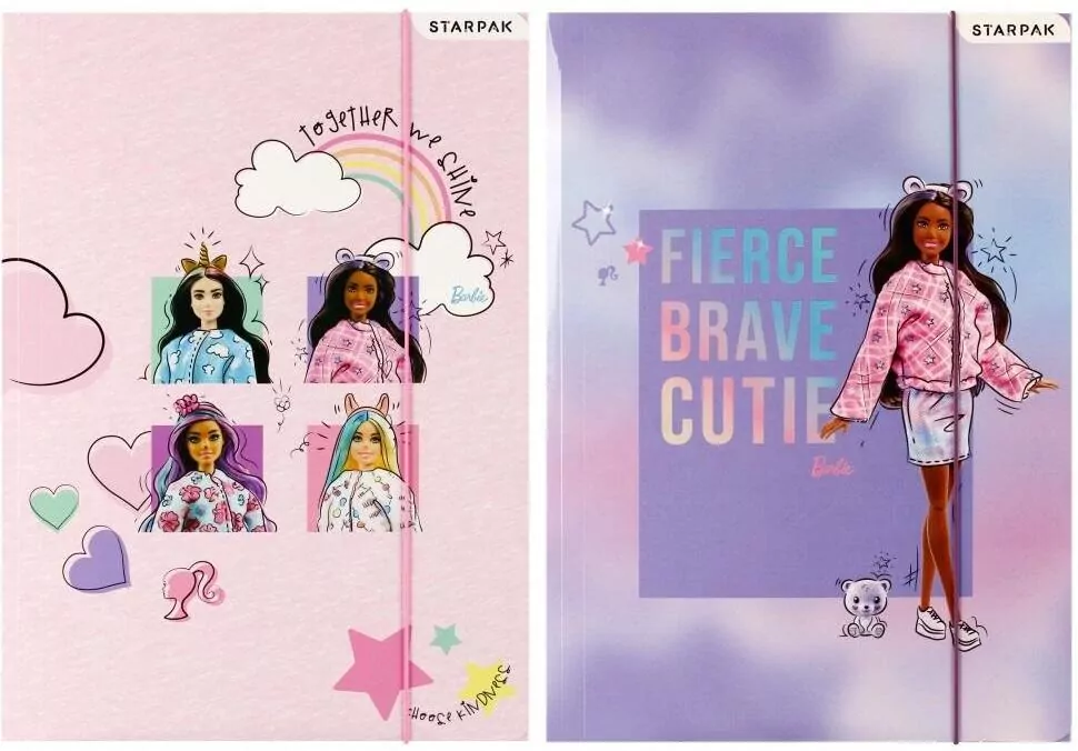 Starpak. Teczka z gumką A4. Barbie - tantis.pl
