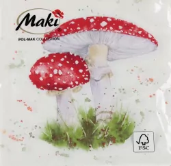 SERWETKA PAP 3W 330X330 MUCHOMOR PM OP