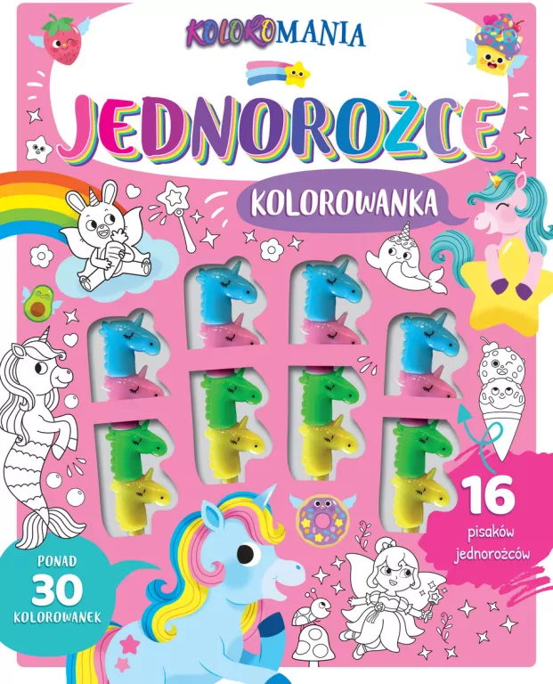 Koloromania. Jednorożce. Kolorowanka - tantis.pl