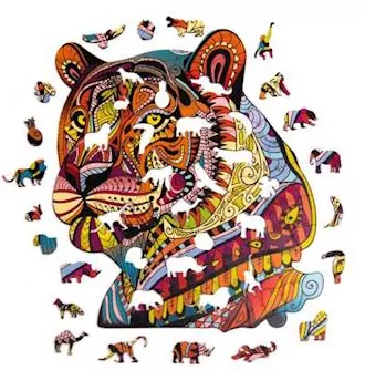 Puzzle drewniane 129. Tajemniczy Tygrys - tantis.pl
