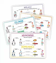 Plansze edukacyjne A4 - Przypadki, 4 karty