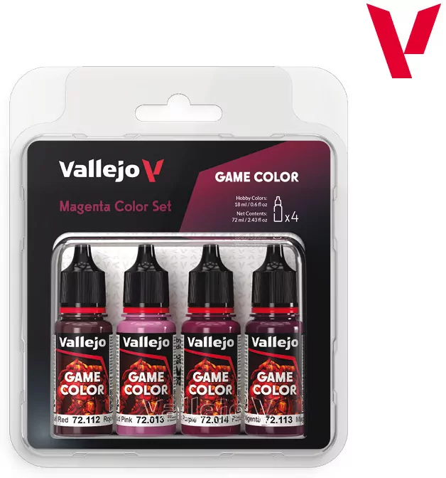 Vallejo: 72.388 - Game Color - Magenta Color Set (4x18 ml) - tantis.pl