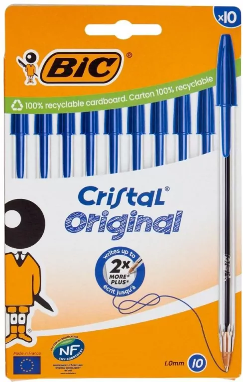Długopis Cristal Original 10szt niebieski BIC - tantis.pl