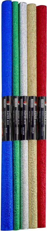 Paczka Bibuła marszczona aluminiowa 25x50 mix 5 mini rolek - tantis.pl