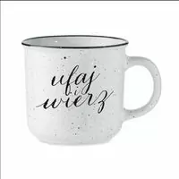 Kubek vintage - Ufaj wierz - tantis.pl