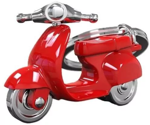 Brelok do kluczy 3D skuter Vespa czerwony - tantis.pl