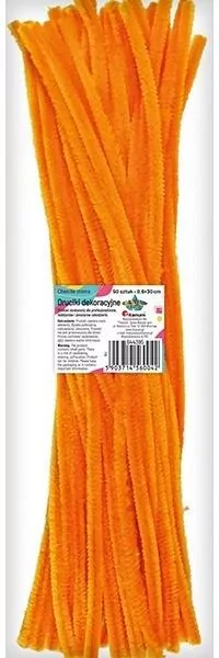 Druciki dekoracyjne 0,6x30cm pomarańcz jasne 50szt - tantis.pl