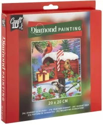 Diamentowy obraz - Świąteczna skrzynka 20x20cm