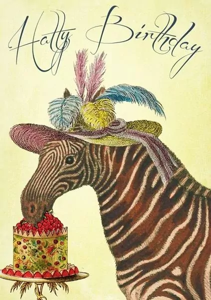 Karnet B6 z kopertą Urodziny Zebra w kapeluszu - tantis.pl