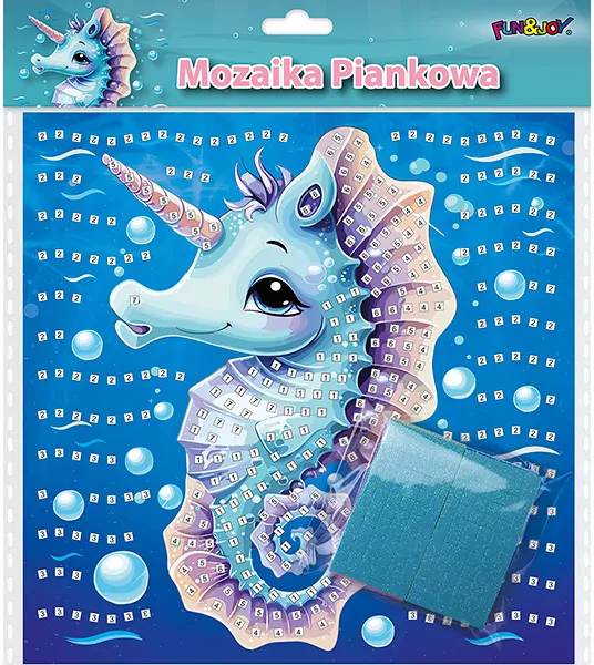 Mozaika piankowa morski jednorożec 25x25cm - tantis.pl