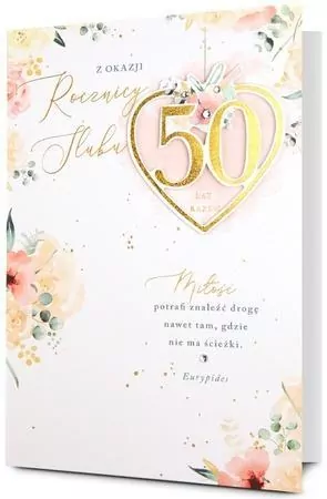 Karnet B6 Rocznica ślubu 50 - tantis.pl