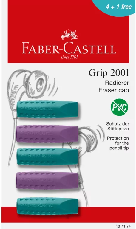 Faber-Castell. Gumka Grip 2001 Cosmic nakładka - tantis.pl