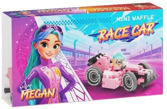 Mini Waffle 50 elementów. Cars: Pink Race Car - tantis.pl