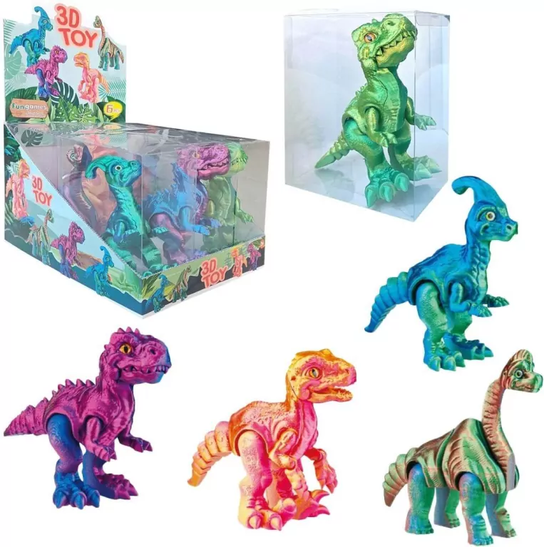 Dinozaur wydruk 3D opalizujący mix - tantis.pl