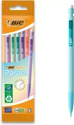 Ołówek automatyczny HB z gumką. BIC Matic Pastel 0.7mm Pouch