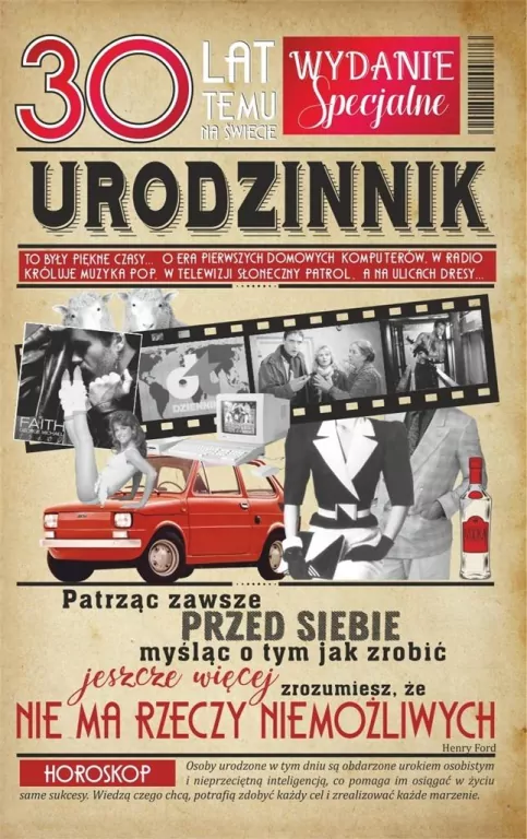 Kartka okolicznościowa. Urodziny 30. U45 - tantis.pl