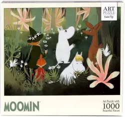 Puzzle 1000 artystyczne Muminki zielone