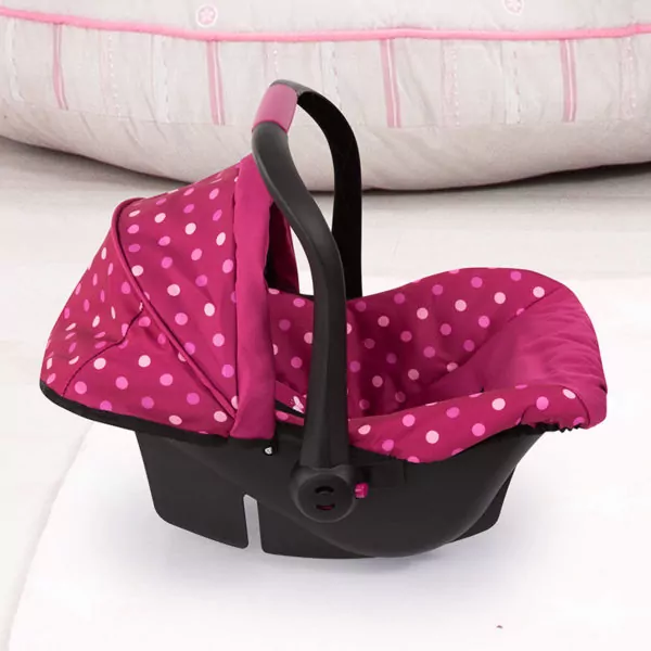 Fotelik samochodowy dla lalek z baldachimem. Deluxe - tantis.pl