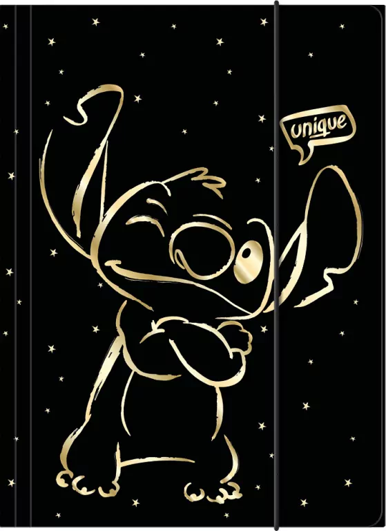 Teczka A4 z gumką Disney Gold Stitch wzór 1 - tantis.pl