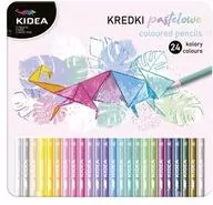 Kredki pastelowe trójkątne. 24 kolory. KIDEA - tantis.pl
