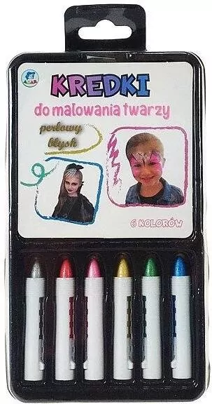 Kredki do malowania twarzy 6 kolorów - tantis.pl