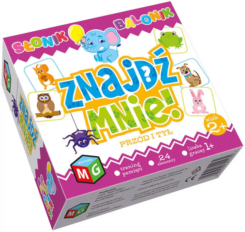 Znajdź mnie. Przód i tył. Słonik Balonik - tantis.pl