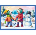 Puzzle 4w1 U Treflików pada śnieg TREFL - tantis.pl