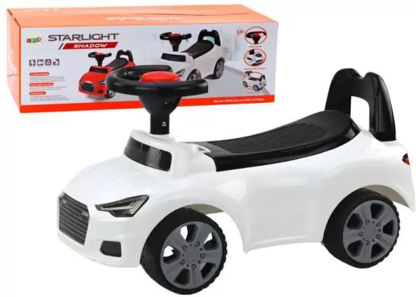 Jeździk z oparciem biały - tantis.pl