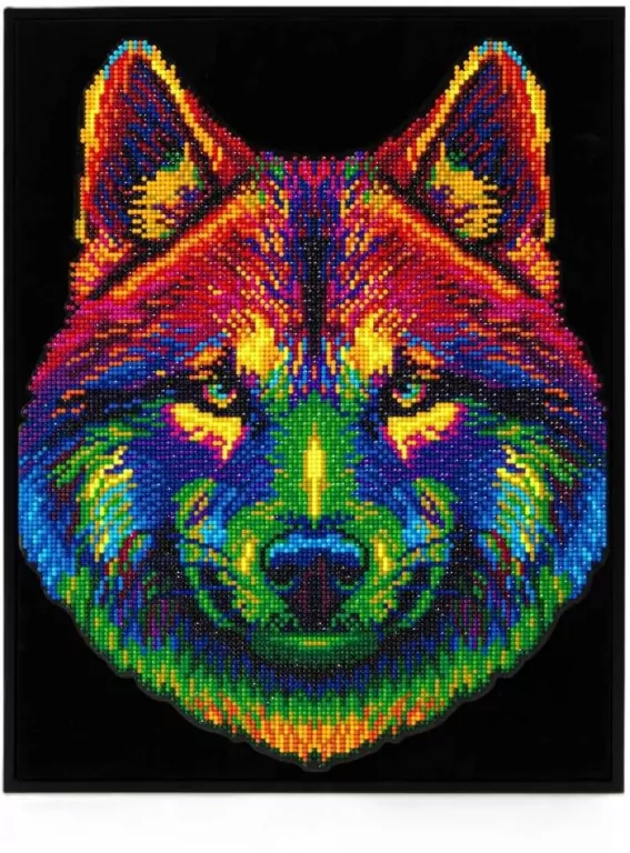 Diamond Dotz - Adults Flocked Neon Wolf - tantis.pl