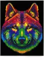 Diamond Dotz - Adults Flocked Neon Wolf - tantis.pl