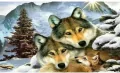 Diamentowa mozaika Wilki - tantis.pl
