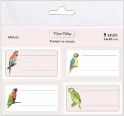 Naklejki na zeszyty Papugi