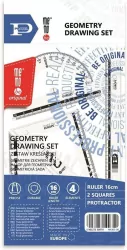 Zestaw kreślarski z linijką 16 cm MamoBe