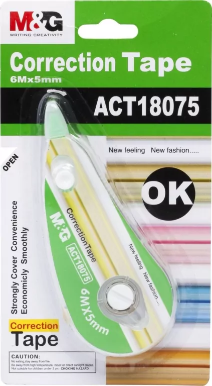 Korektor w taśmie New feeling New fashion MG display, 12 sztuk - tantis.pl
