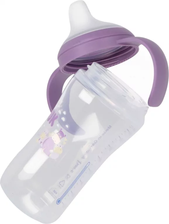 NUK. Butelka do nauki picia. 260 ml. Hipopotam - tantis.pl