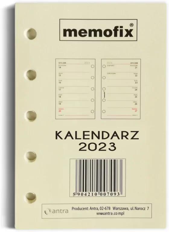 Wkład kalendarzowy 2023. Memofix A7 - tantis.pl