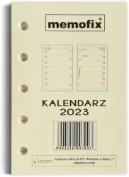 Wkład kalendarzowy 2023. Memofix A7