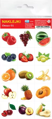 Naklejki. Owoce, 4 sztuki - tantis.pl