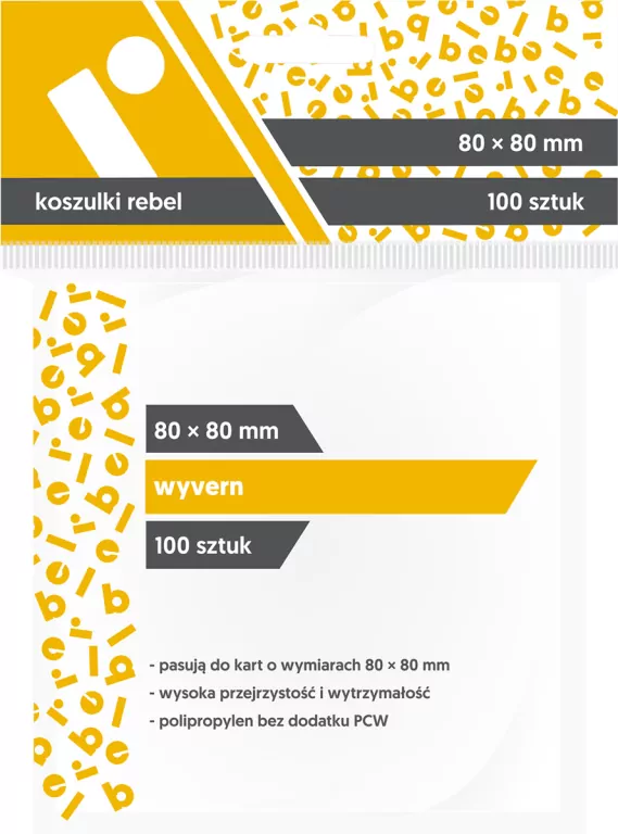 Koszulki na karty 100. 80 x 80 mm. Wyvern - tantis.pl