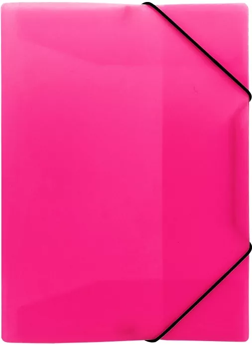 Teczka z gumką A4 PP neon różowa - tantis.pl