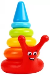 Piramida z krążków. Zabawka. Technok