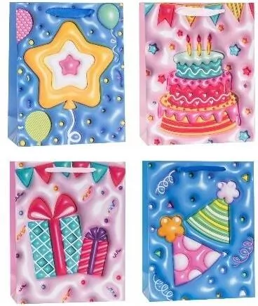 Torebka ozdobna 18x23x8cm party mix ROZETTE - tantis.pl