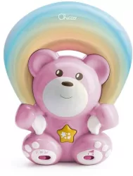 Miś z projektorem Rainbow, różowy