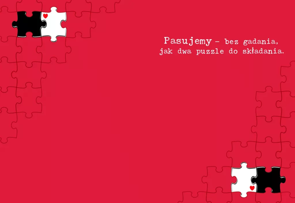 Karnet B6 Walentynki - Puzzle - tantis.pl