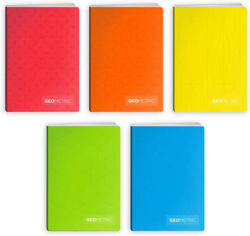 Zeszyt Geometric. A5/80K linia. 10 sztuk - tantis.pl